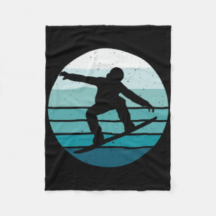 Vintag Snowboarden Fleecedecke