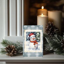 Vintag Snowman Christmas Postage Briefmarke Karte