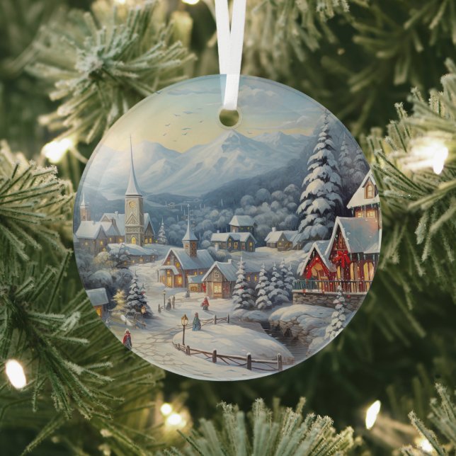 Vintag Snowman Ornament Aus Glas (InSitu)