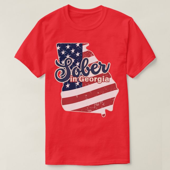 Vintag Sober in Georgia TShirt (Design vorne)