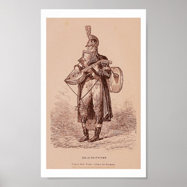"Vintag-"Solsirépifpan"-blaue Frösche" Poster (Vorne)
