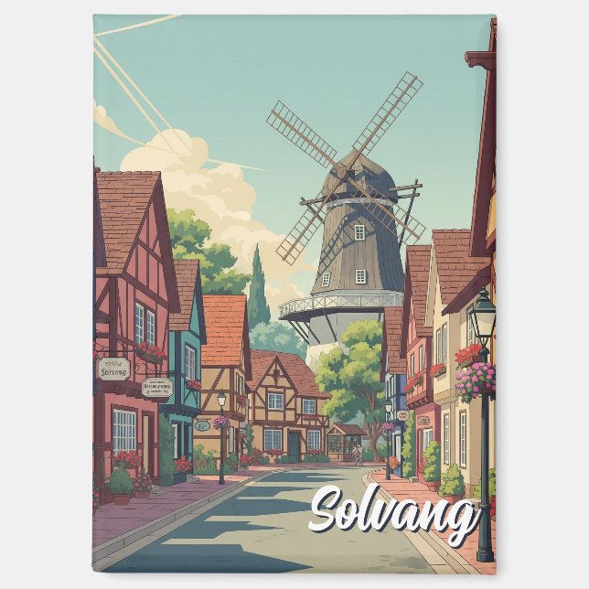 Vintag Solvang California Magnet (Vorderseite)