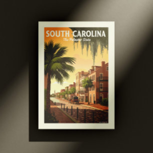 Vintag South Carolina Postkarte