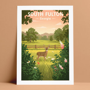 Vintag South Fulton Georgia Postkarte