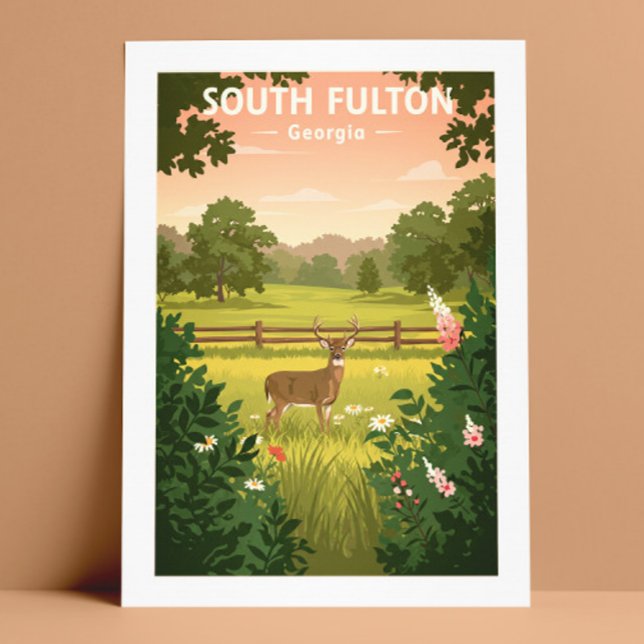 Vintag South Fulton Georgia Postkarte (Von Creator hochgeladen)