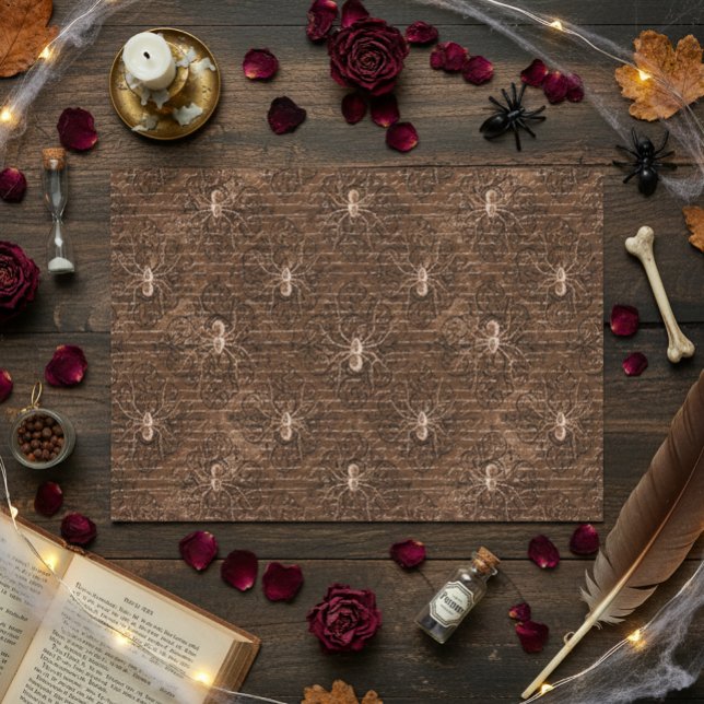 Vintag Spider Halloween Decoupage Ephemera Seidenpapier (Von Creator hochgeladen)