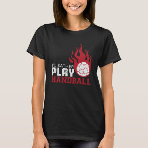 Vintag spiele ich eher Handball Retro Handball Pl T-Shirt