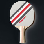 Vintag Split Wingtip Strichen mit Namen Tischtennis Schläger<br><div class="desc">Mit dem Vintagen Split Wingtip Striping mit Name Ping Pong Paddle lassen Sie den Geist des klassischen Sports und des maßgeschneiderten Charmes genießen. Schmale, raffinierte Streifen gleiten über die Oberfläche wie poliertes Leder und knusprige Schneiderei und erinnern an die Eleganz des Designs der Mitte des Jahrhunderts und an den pokratischen...</div>