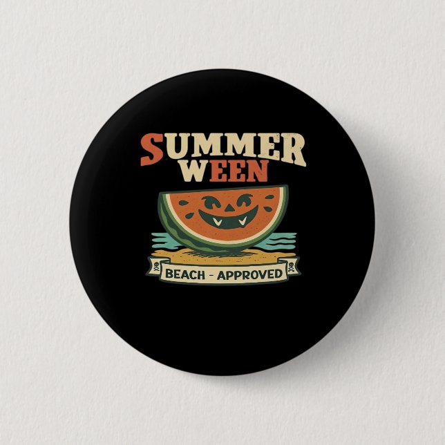 Vintag Spooky Summerween Watermelon - Spooky Summ Button (Vorderseite)