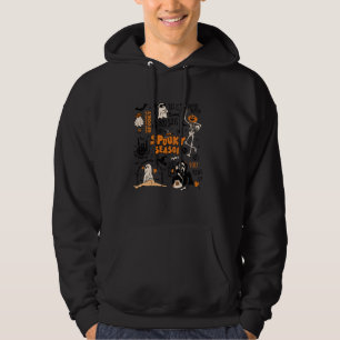 Vintag Spooky Vibes Funny Groovy Hippie Ghost Hal Hoodie
