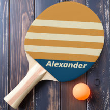 Vintag Sport Blue Wave Streifen mit Namen