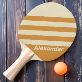 Vintag Sport Golden Horizon Duale Streifen mit Nam Tischtennis Schläger