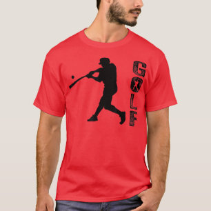 Vintag Sport Golf Liebhaber Golf Man Silhouette T-Shirt