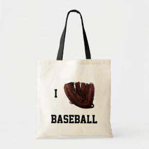 Vintag Sport, ich Liebe Baseball, ich liebe Baseba Tragetasche