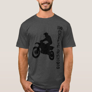 Vintag Sport Motocross Lovers Motocross Man Silho T-Shirt