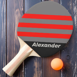 Vintag Sport Stormy Sky Streifen mit Namen Tischtennis Schläger