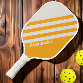 Vintag Sport Sun Küsste Streifen mit Namen Pickleball Schläger