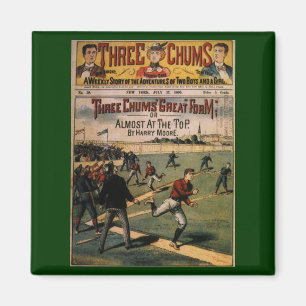 Vintag Sports Baseball Drei-Chums-Magazin Cover Magnet