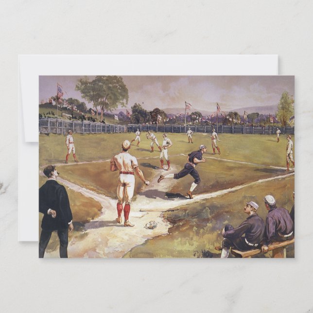 Vintag Sports Baseball Game von Henry Sandham (Vorderseite)