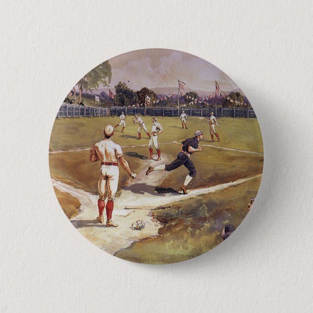 Vintag Sports Baseball Game von Henry Sandham Button (Vorderseite)