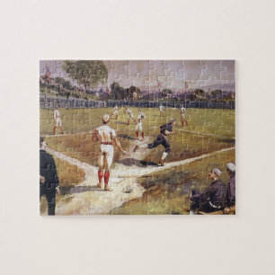 Vintag Sports Baseball Game von Henry Sandham Puzzle