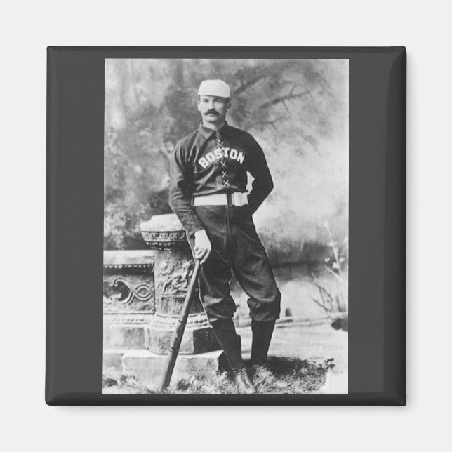 Vintag Sports Foto, Boston Baseball Player Magnet