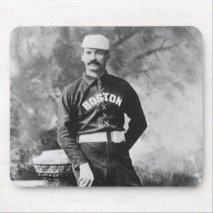 Vintag Sports Foto, Boston Baseball Player Mousepad