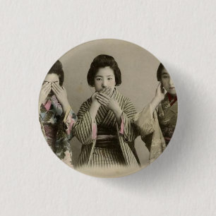 Vintag sprechen Sie kein Übel Button