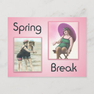 Vintag Spring Break Beach Babes Postkarte