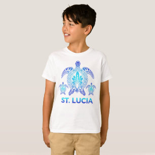 Vintag St. Lucia Ocean Blue Sea Schildkröte Souven T-Shirt