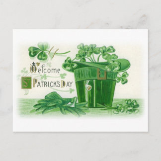 Vintag St. Patricks Day Gruß Postkarte