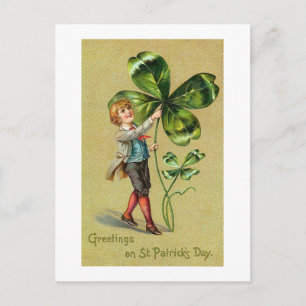 Vintag St. Patricks Day Postkarte