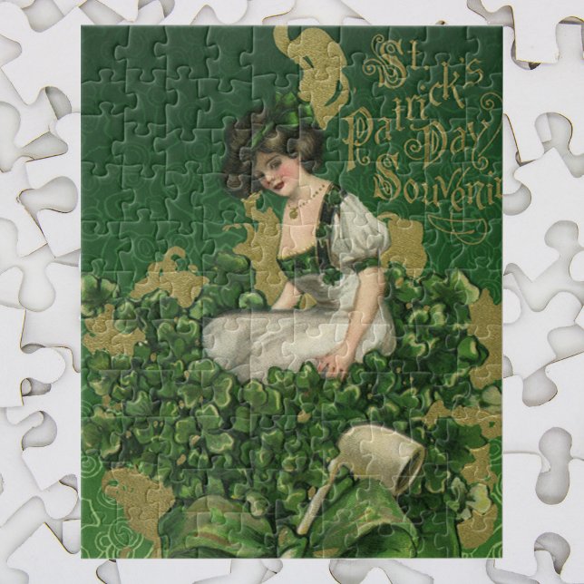Vintag St. Patrick's Day Souvenir, Irish Lass Puzzle (Von Creator hochgeladen)