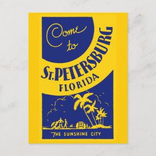 Vintag St. Petersburg Florida Postkarte