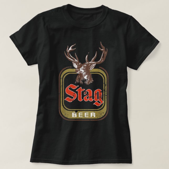 Vintag Stag Beer T-Shirt (Design vorne)