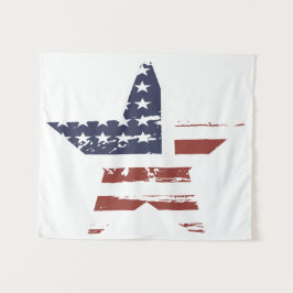 Vintag-Star-Amerikanische Flagge Wandteppich