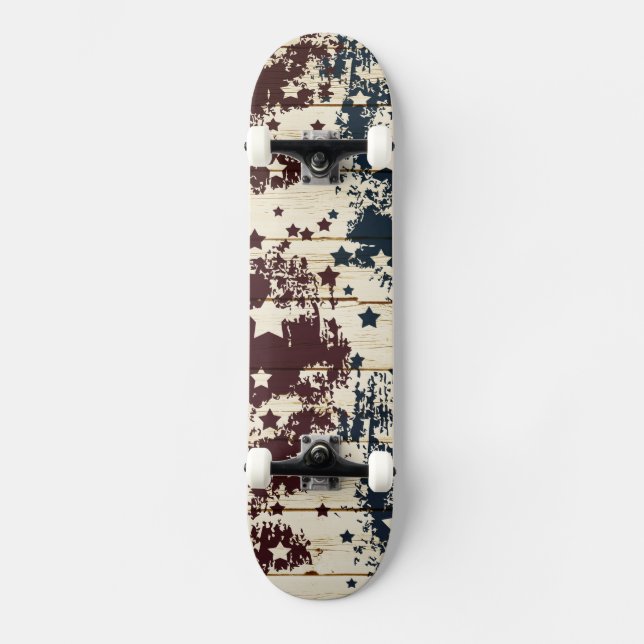 Vintag Stars Wood Skateboard (Vorderseite)