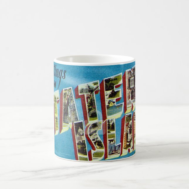 Vintag Staten Island NY Kaffeetasse (Mittel)
