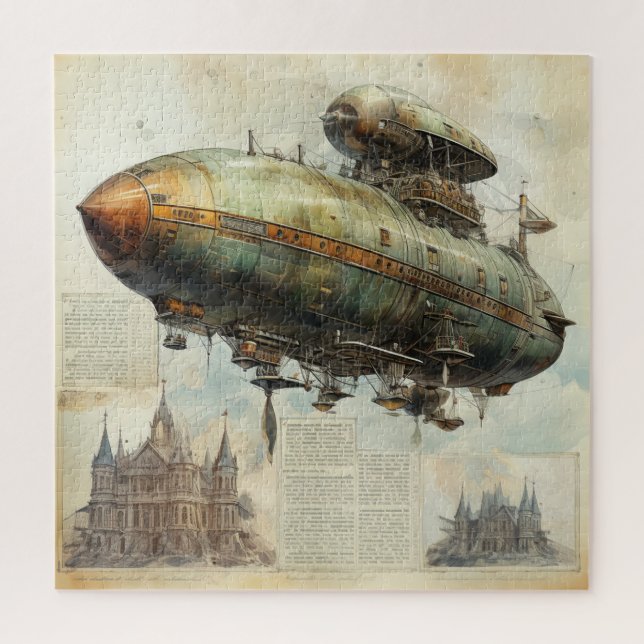 Vintag Steampunk Zeppelin (7) Puzzle (Vertikal)