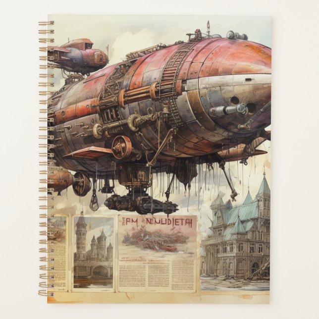 Vintag Steampunk Zeppelin (9) Planer (Vorderseite)