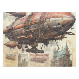 Vintag Steampunk Zeppelin (9) Tischdecke