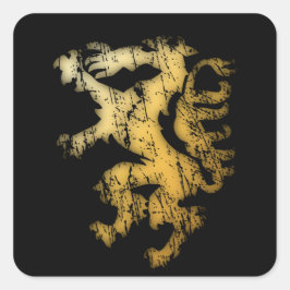 Vintag Steiermark Österreich Panther Gold Quadratischer Aufkleber