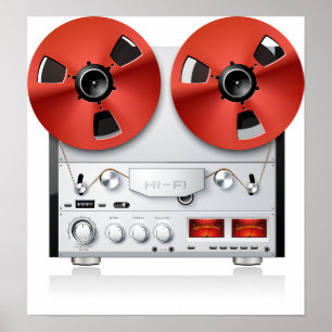 Vintag Stereo-Poster Poster