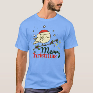 VINTAG STIL CHRISTMAS BIRD MERRY CHRISTMAS T-Shirt