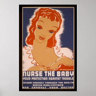 Vintag stillen Sie Baby-Plakat Poster