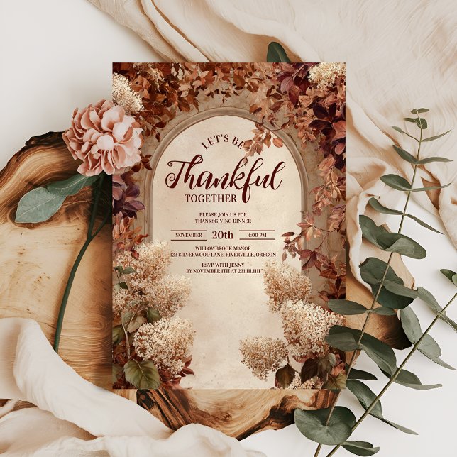 Vintag Stone Gateway Erntedank Dinner Einladung (Von Creator hochgeladen)