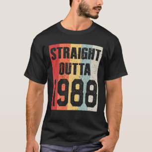 Vintag Straight Outta 1988 Funny Retro Geburtstag T-Shirt