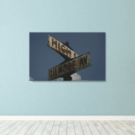 Vintag Street Sign Leinwanddruck