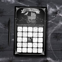 Vintag Stroller Halloween Kinderdusche Bingo