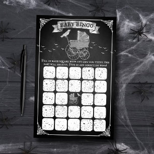 Vintag Stroller Halloween Kinderdusche Bingo
